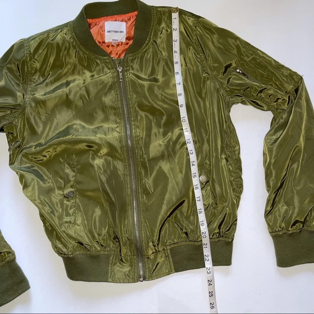 Better Be olive green bomber jacket size m - Picture 5 of 6